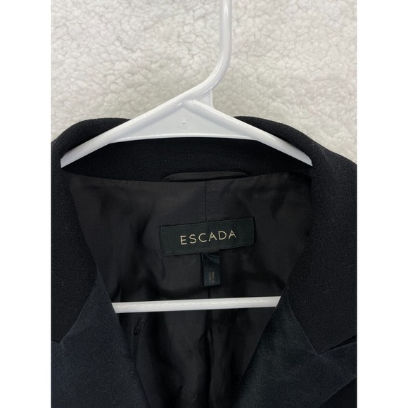Escada Women's Blazer‎ Button Black Long Sleeve Wool Size Medium - Picture 2 of 10